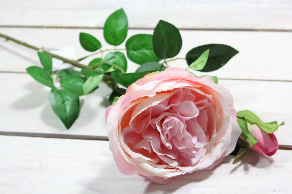 Umelé RUŽE (v. 65 cm) - ružové