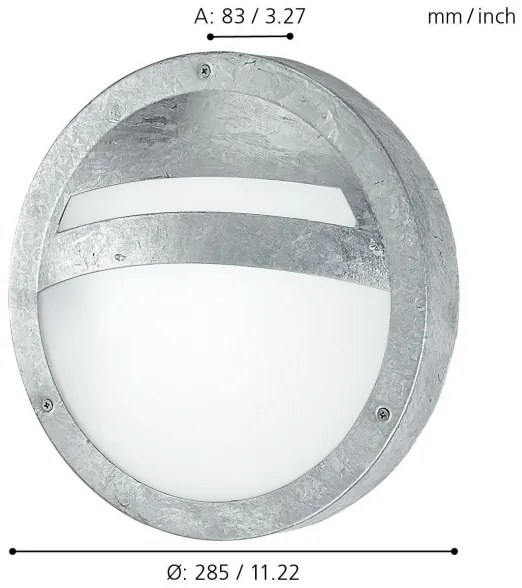 Eglo 88119 - Vonkajšie nástenné svietidlo SEVILLA 1xE27/15W/230V IP44