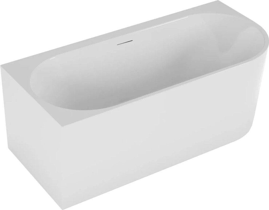 Polimat Akrylátová voľne stojaca vaňa k stene Sola 160x75 P/Ľ POLIMAT-Rozmery: 160x75, POLIMAT-Orientácia: Pravá, POLIMAT-Farba vane: Biela / ružová …