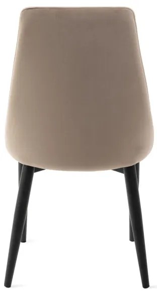 Jedálenská stolička LOUIS RIBBON zamatová béžová 848907