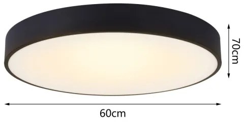 Immax NEO 07202L-LED Stmievateľné stropné svietidlo RONDATE 53W/230V čierna Tuya+DO