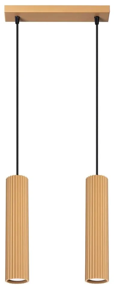 Závesné svietidlo v zlatej farbe Gleam – Sollux