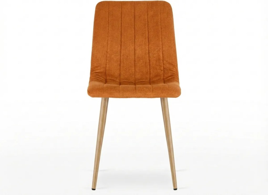 Terakotová zamatová stolička LAVA