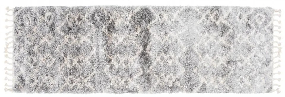 Kusový koberec shaggy Tizoc sivý atyp 80x250cm