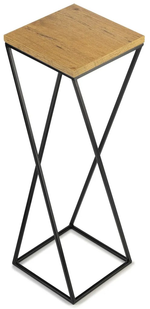 STOJAN NA KVETINÁČ LOFT7 70X24X24 CM ČIERNA/HNEDÁ