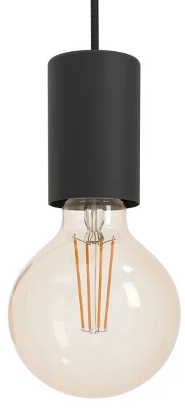 Eglo 390268 - Luster na lanku HUEBRO 6xE27/40W/230V čierna