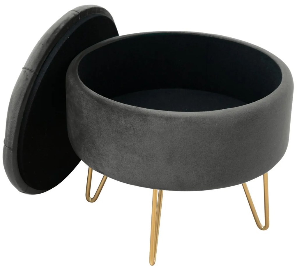 Taburet ROCA zamat sivý