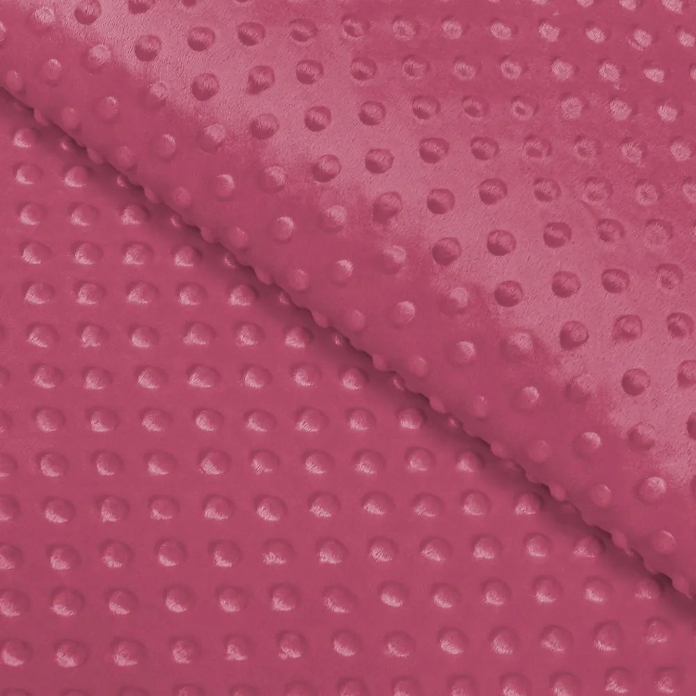 Biante Detská obliečka na vankúš Minky TOP 3D bodky MKP-057 Ostružinová 60 x 60 cm