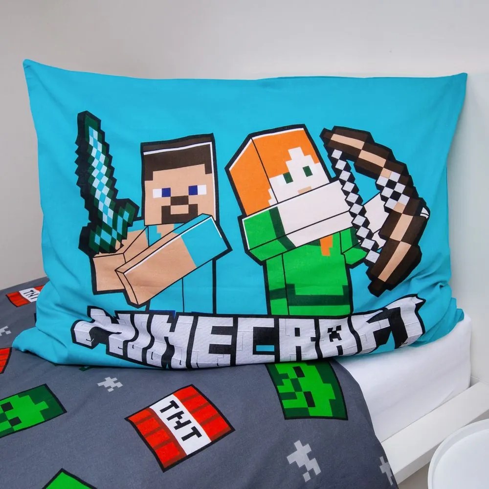 Jerry Fabrics Obliečky Minecraft - Survival Mode | 140 x 200 cm / 70 x 90 cm