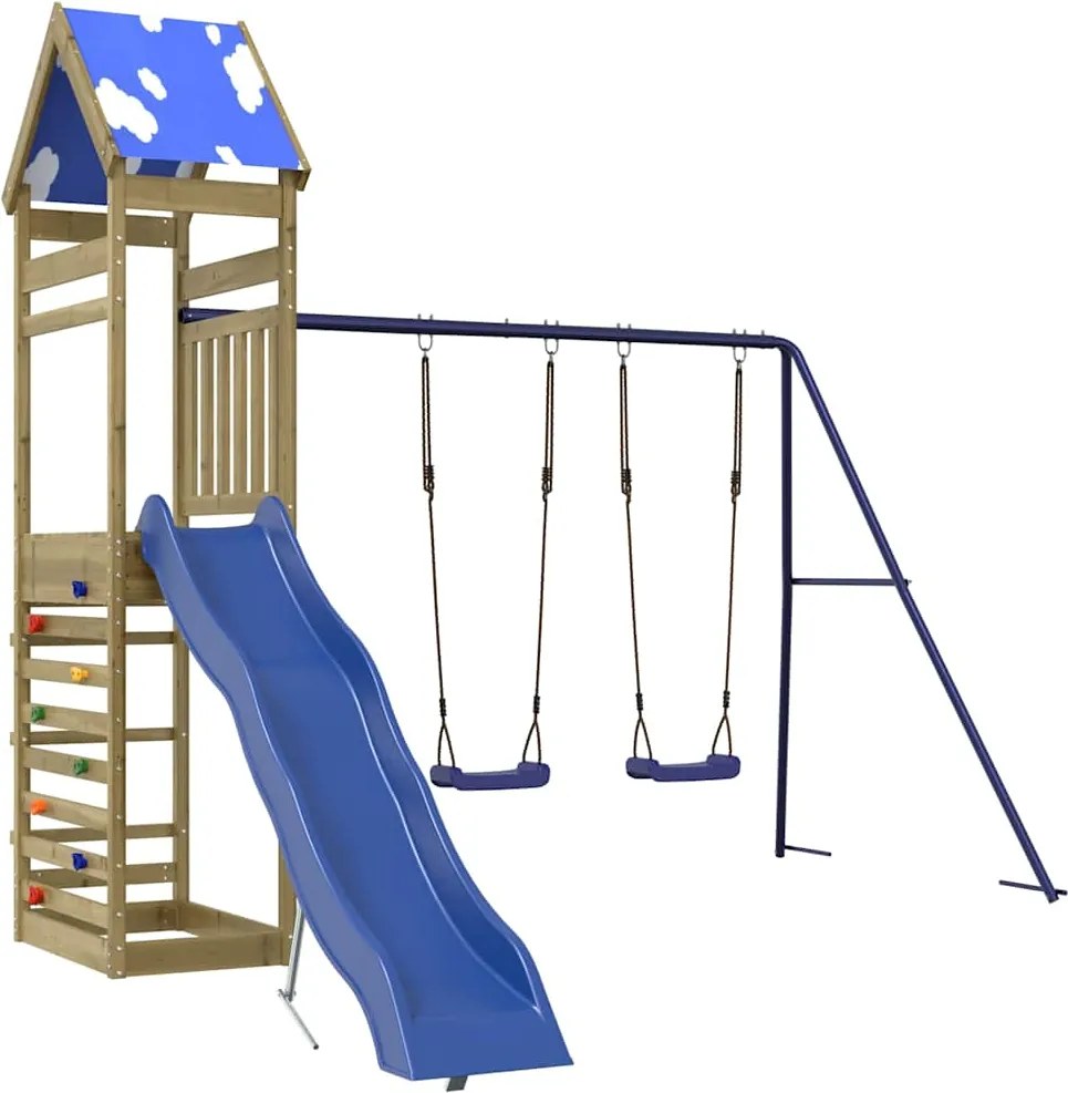 vidaXL Vonkajšia súprava na hranie impregnovaná borovica