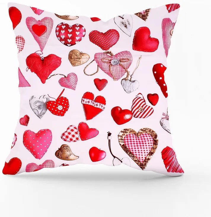 Obliečka na vankúš Love Veľkost obliečok: 70 x 90 cm, Zapínanie: Gombíky