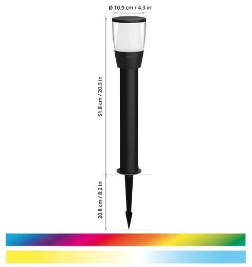 WiZ - LED RGBW Zatemnjiva zunanja svetilka ELPAS LED/4,8W/12/230V IP65 Wi-Fi