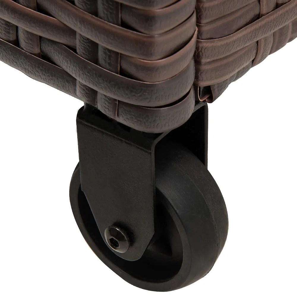 Polyratanový úložný box RICCO, 122x56 61cm, hnedá Casaria