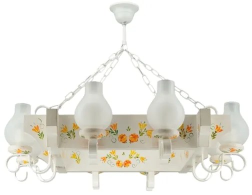 Brilagi - Luster na reťazi QUEEN 8xE14/40W/230V buk/krémová