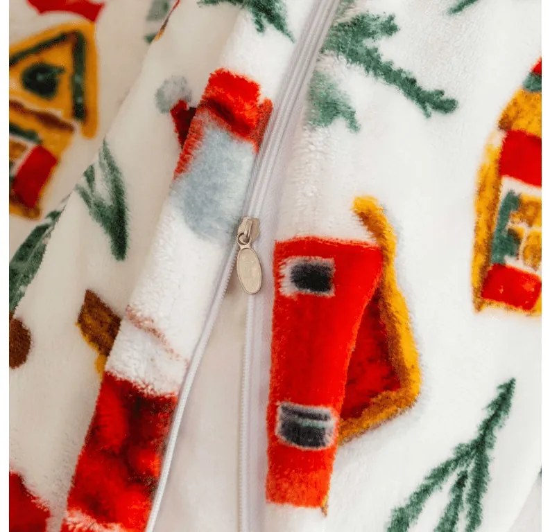 Mikroplyšové obliečky FESTIVE MAGIC biele Rozmer obliečky: 80 x 80 cm | 135 x 200 cm