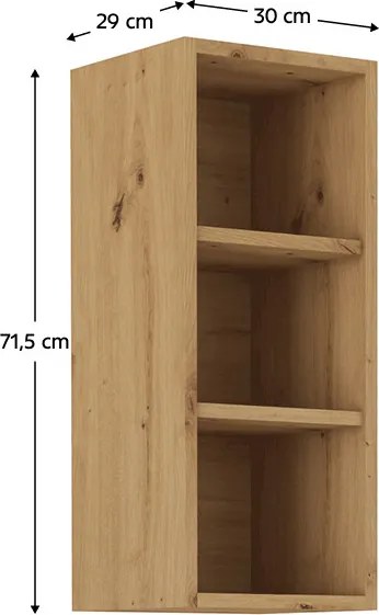 Horný kuchynský regál Meriel 30 G-72 OTW (dub artisan). Vlastná spoľahlivá doprava až k Vám domov. 1034005