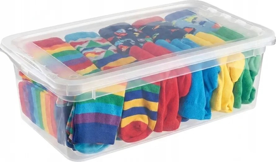 Keeeper Úložný box s vekom (má 2 funkcie) BEA Clearbox 5,5L, 33 x 19 x 12 cm