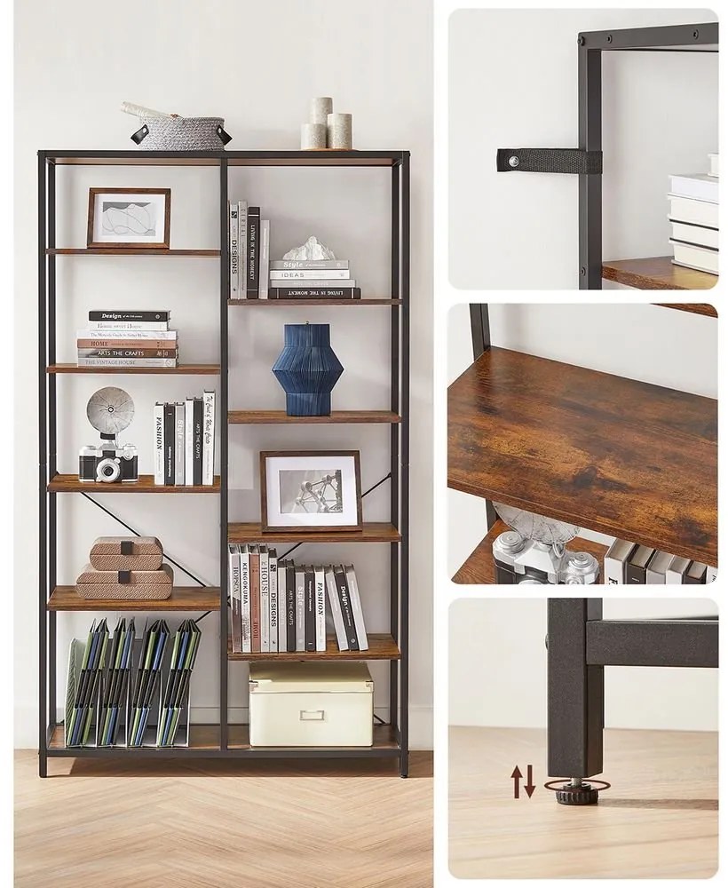 Knižnica VASAGLE s otvorenými priehradkami LLS155B01