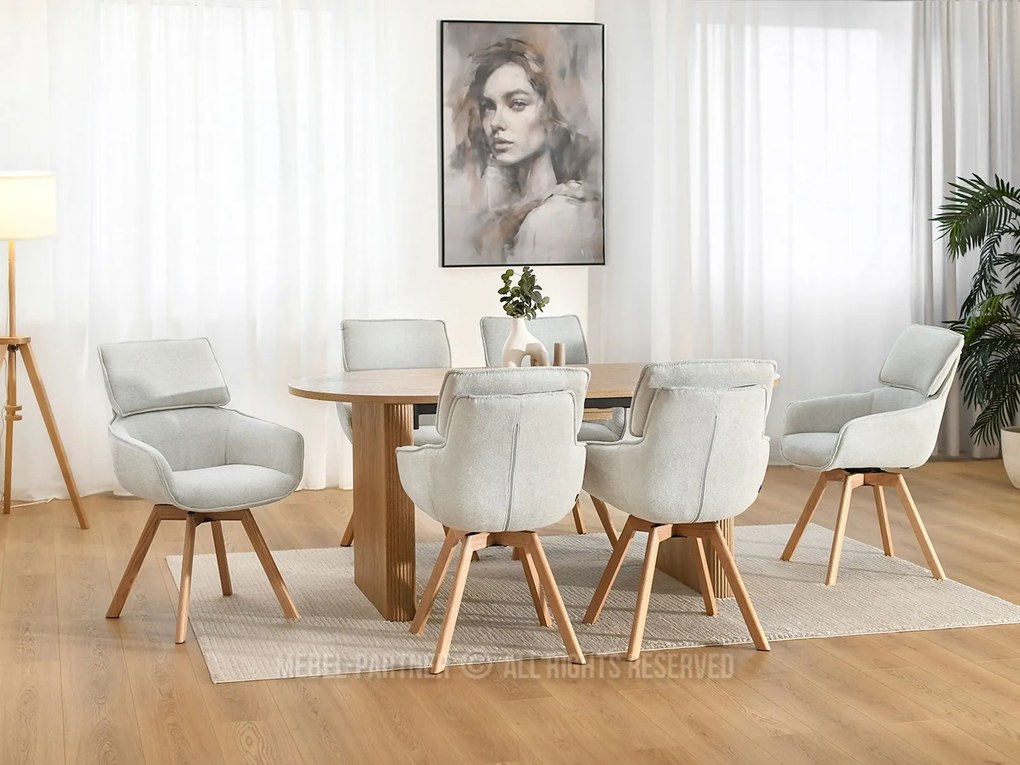 Stolička Doris (sivá + dub). Akcia -20%. Vlastná spoľahlivá doprava až k Vám domov. 1111033