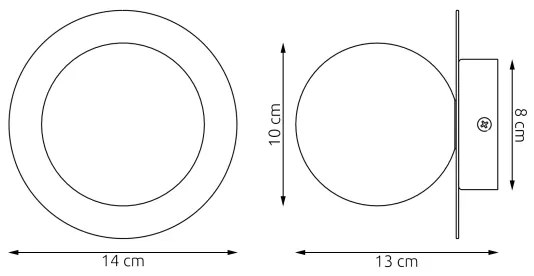 Nástenné svietidlo AMERICANA 1xG9/8W/230V šedé