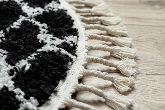 Koberec BERBER ETHNIC G3802 kruh čierny / biely Fredzle berber marokánsky