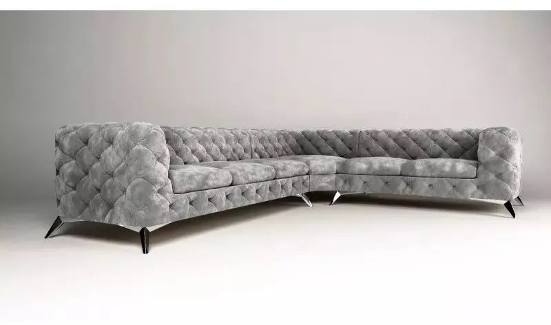 ROHOVÁ SEDAČKA CHESTERFIELD LARISSA PRAVÁ 323 X 264 cm KEMER 800 SKLADOM