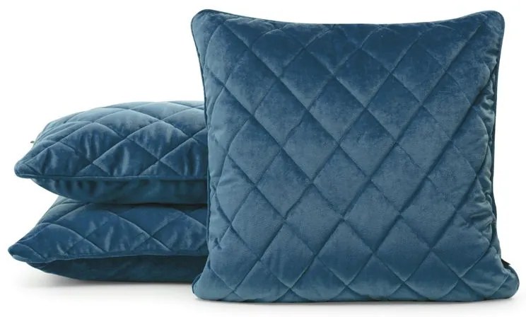 Dekorstudio Dekoračná obliečka na vankúš VELVET27 v granátovomodrej farbe