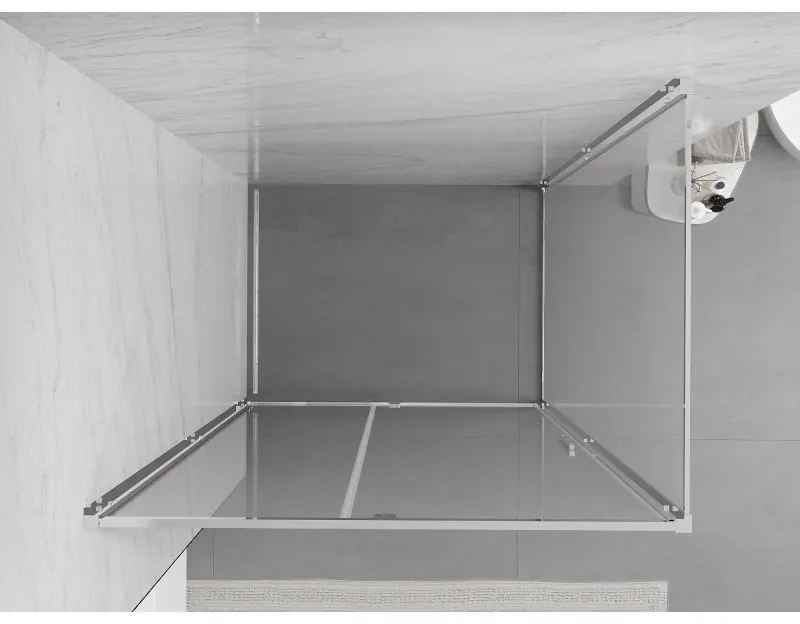 Mexen Exo, sprchovací kút s krídlovými dverami 130 x 85 cm, 6mm číre sklo, chrómový profil, 819-130-085-01-00
