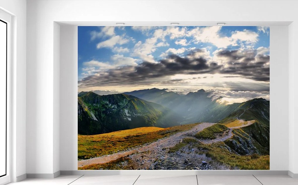 Gario Fototapeta Krásna horská panoráma Veľkosť: 200 x 150 cm, Materiál: Samolepiaca