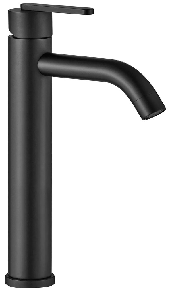 Rea Ontario, vysoká umývadlová batéria h-300, čierna matná, REA-B5508