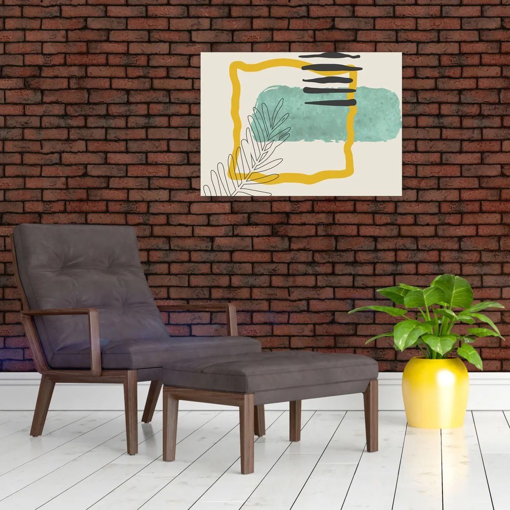 Obraz - Abstraktné listy N⁰2 (70x50 cm)