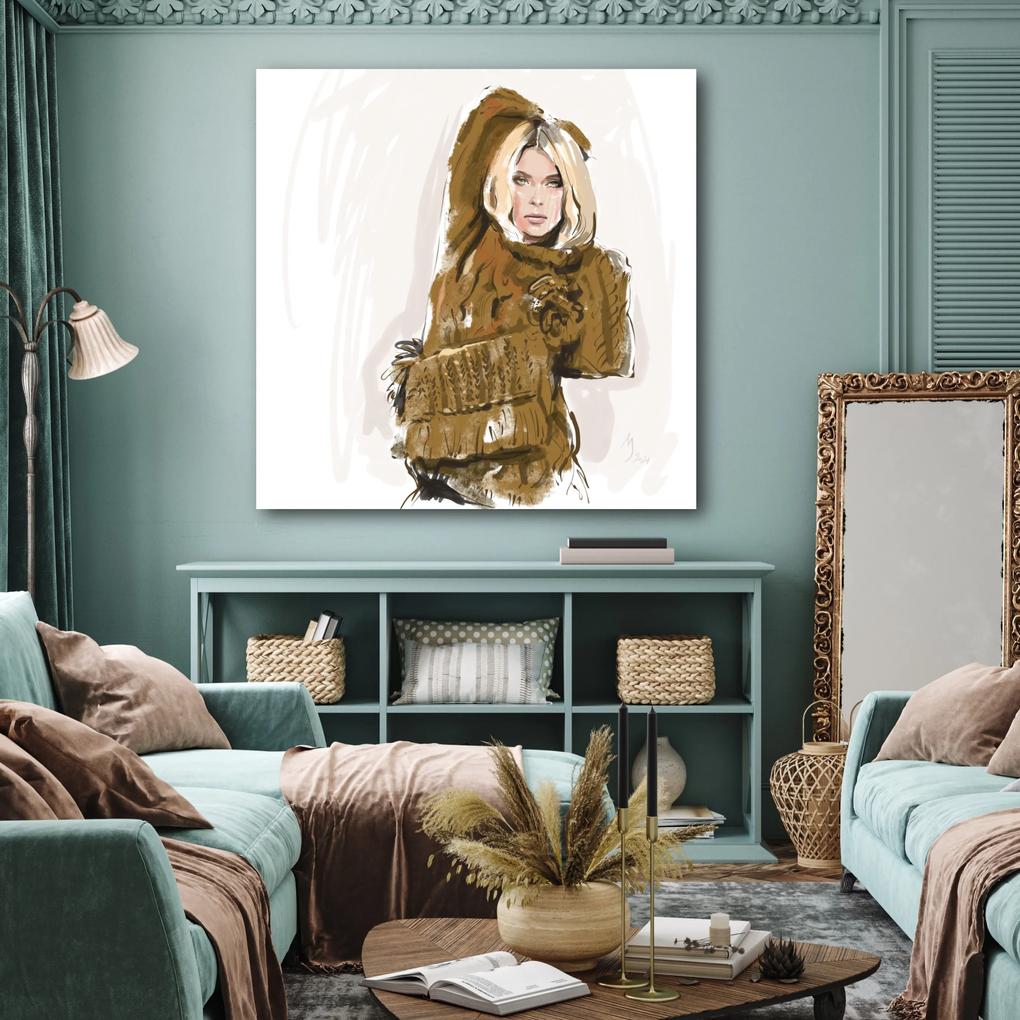 Gario Obraz na plátne Ženský model Blondínka Móda - Irina Sadykova Rozmery: 30 x 30 cm