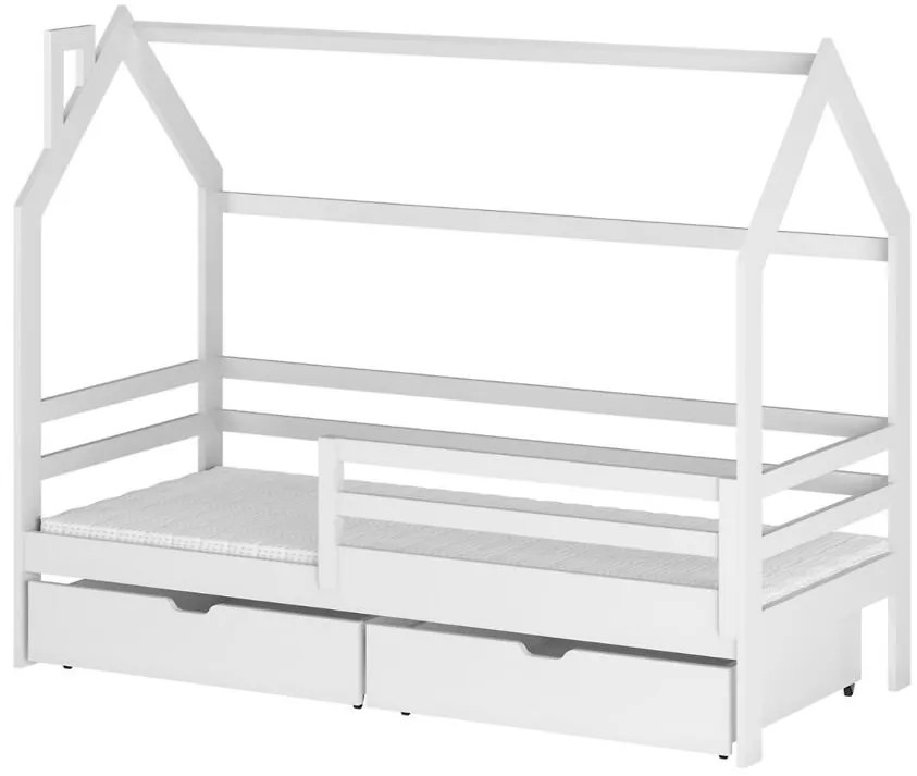 Posteľ Domček Lila 90x200 biela