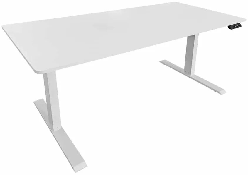 Výškovo nastaviteľný stôl Office z MDF biely 140cm