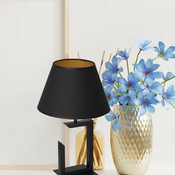Stolná lampa 1xE27/60W/230V 45 cm čierna/zlatá