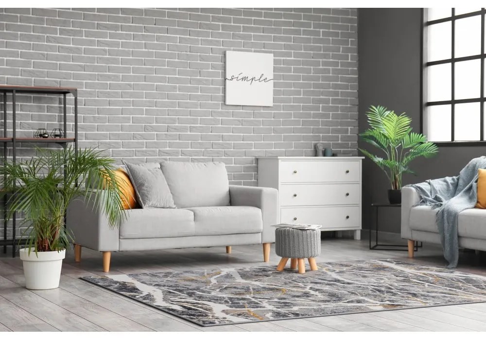 Tmavosivý koberec 133x190 cm Soft – FD