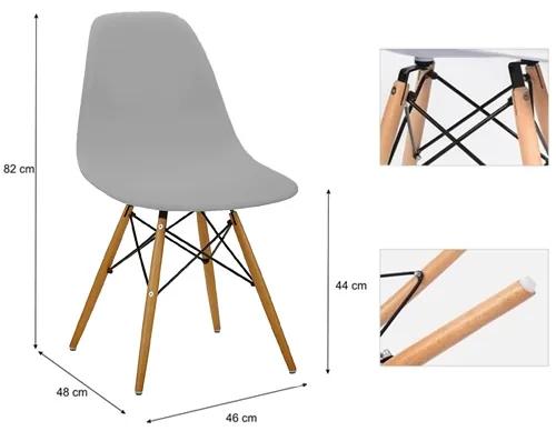Dekorstudio Dizajnová stolička ENZO X sivá Počet stoličiek: 2ks