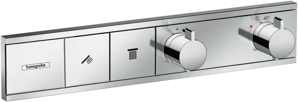 Hansgrohe RainSelect, batéria pod omietku na 2 spotrebiče, chrómová, HAN-15380000