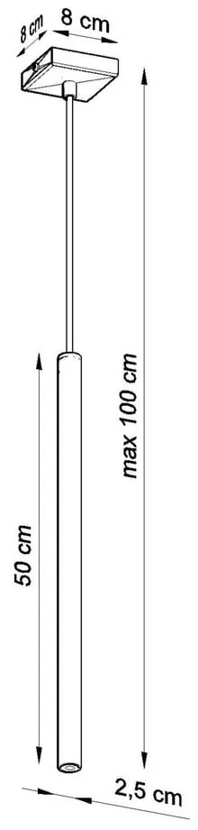 Biele závesné svietidlo Sollux Fideus Single
