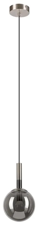 Luster na lanku ROLLO 1xE14/5W/230V matný chróm/dymová