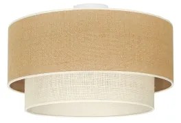 Duolla - Stropné svietidlo YUTE BOHO 1xE27/15W/230V pr. 45 cm hnedá/krémová