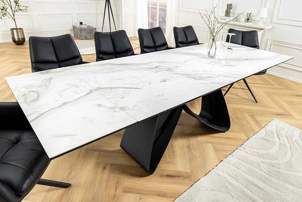 Rozťahovací keramický stôl Bayarmaa 180-220-260 cm biely
