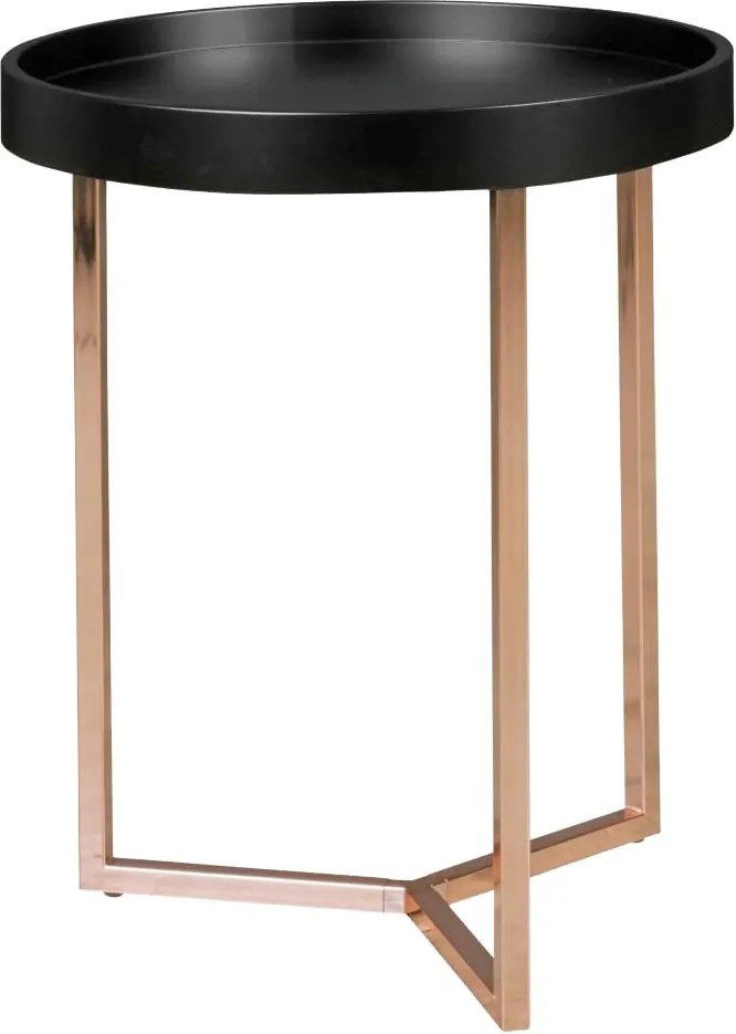 Odkladací stolík Lebron, 51 cm, čierna
