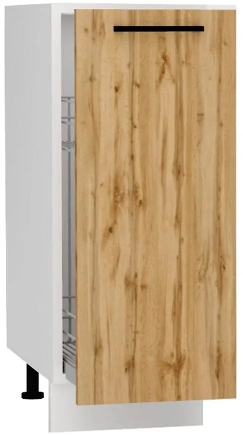 Kuchynská skrinka Bono D30 Cargo + košík dub wotan