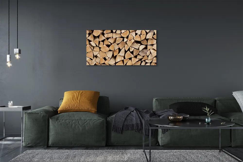 Obraz canvas Wood zloženie paliva 125x50 cm