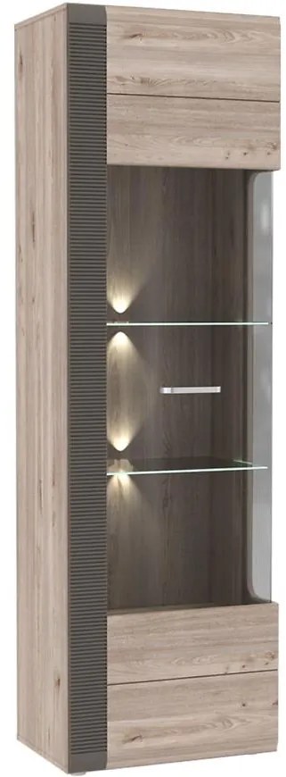 Vitrína 1D Locarno  LCRV711l-N92