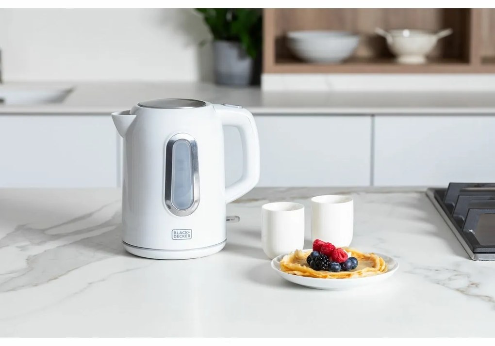 Black+Decker BXKE2204E Rýchlovarná kanvica, biela