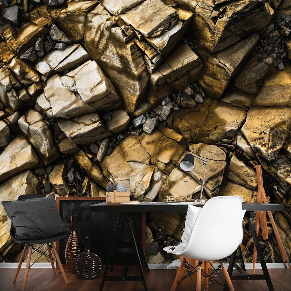 Fototapeta - Zlaté skaly (152,5x104 cm)