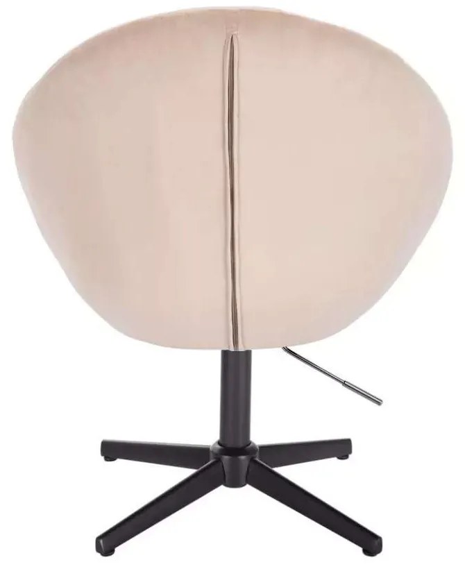 LuxuryForm DESIGN Kreslo VERA VELUR na čiernom kríži - latte