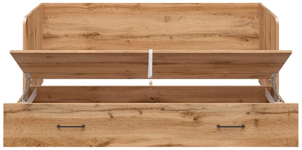 Jednolôžková rozkladacia posteľ 80 cm BRW Tetrix 13 (dub wotan) (s úl. priestorom). Akcia -35%. Vlastná spoľahlivá doprava až k Vám domov. 1098496